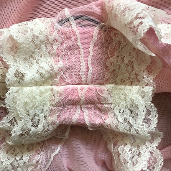 Divine Doll ruffled trim mesh bodysuit by Sugar Thrillz from Dolls Kill in small - Picture 7 of 8